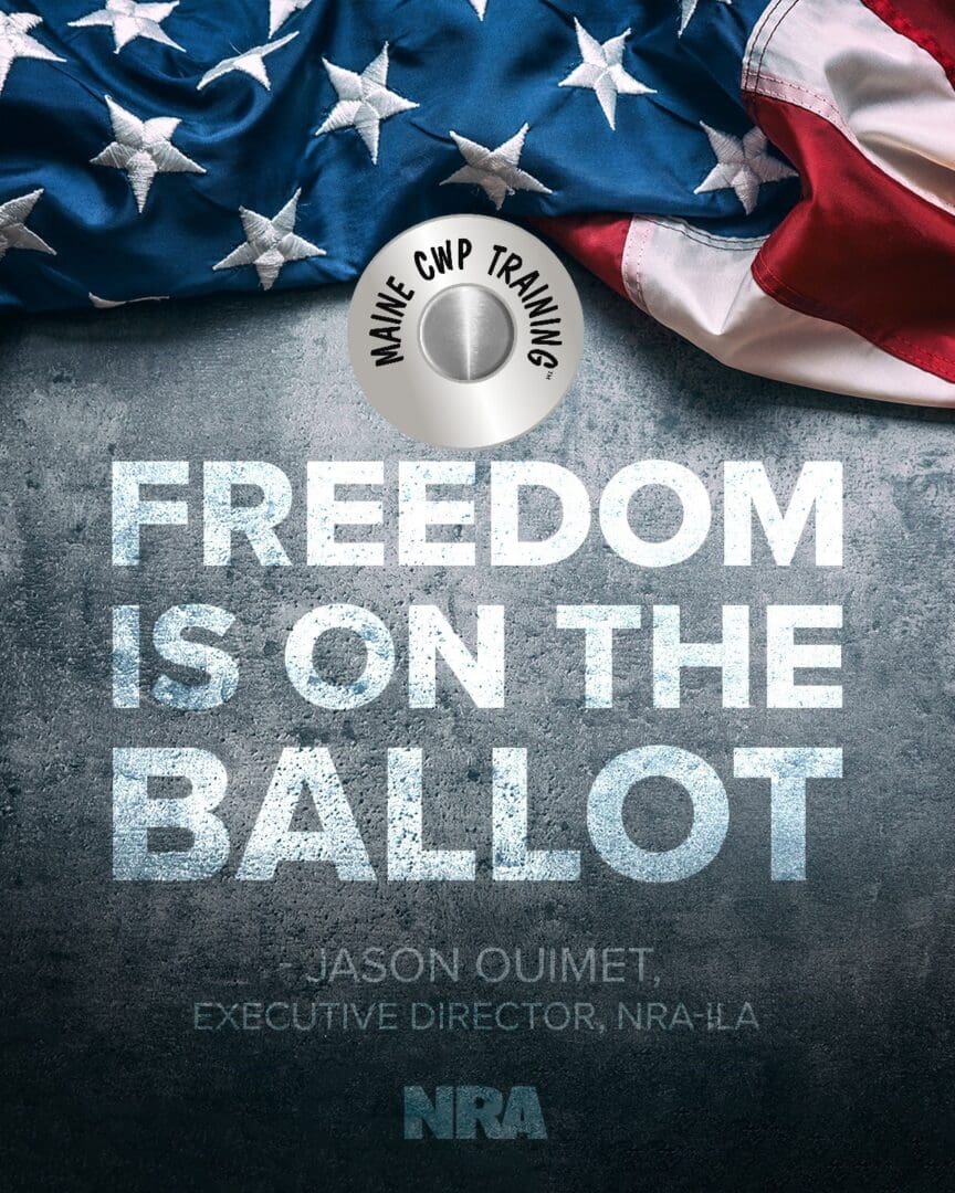 A patriotic poster with the words " freedom is on the ballot."