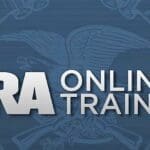 Nra online training logo with a picture of an eagle.