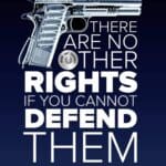 Defend Rights Template On Blue Color