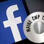 A Facebook Logo On Blue Background