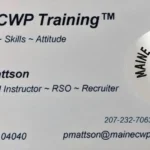 Maine CWP Training Card