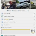 Google review showing a 5-star rating and positive feedback.