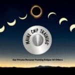 Logo showing moon phases around a central circular design with text.